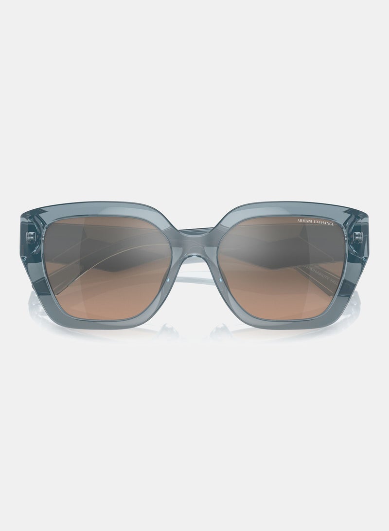 ارماني اكسشينج نظارة شمسية بإطار كامل شكل عيون القطة 4125SU, 54, 8240, 8Z - Image 4